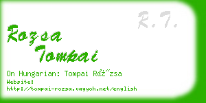 rozsa tompai business card